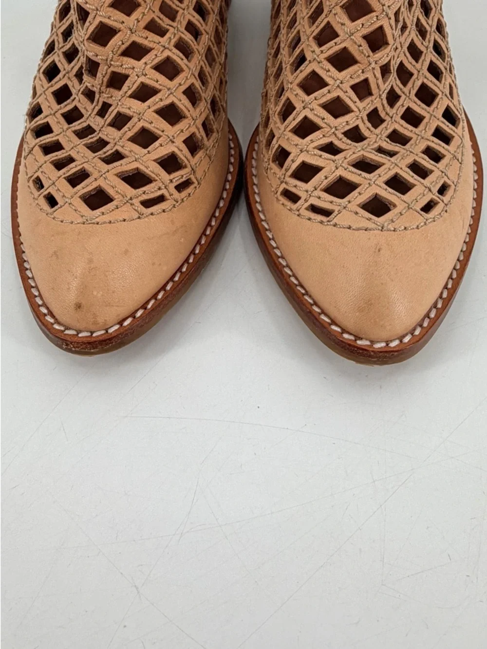 Jeffery Campbell Taggart Cage Leather Booties 7.5